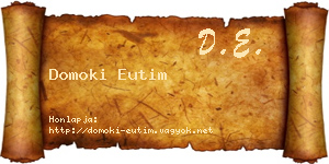 Domoki Eutim névjegykártya